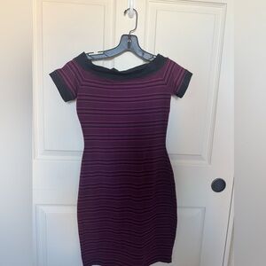 Black and Purple Striped Dress